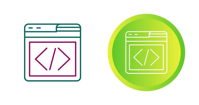 icono de vector de programación web