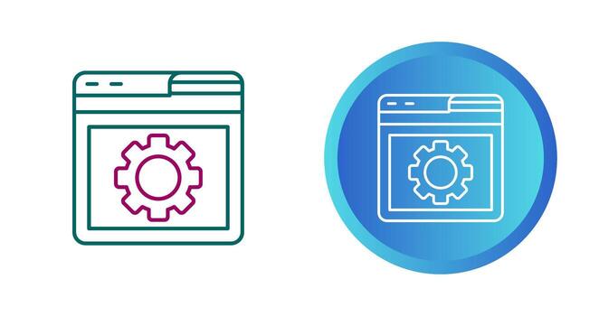 Browser Setting Vector Icon