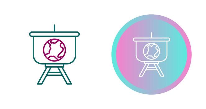 icono de vector de presentación mundial