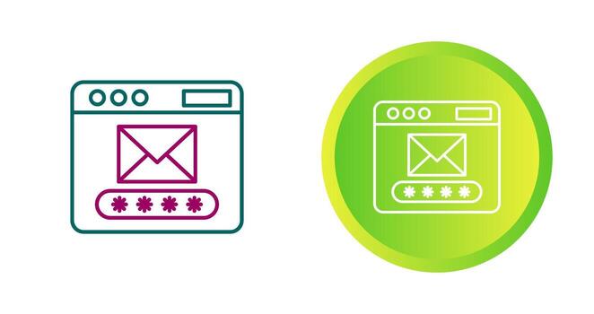 icono de vector de código de correo