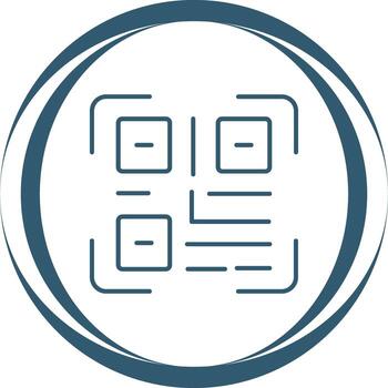 icono de vector de código qr