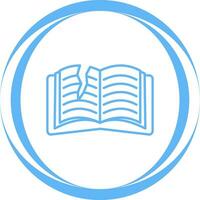 icono de vector de libro rasgado