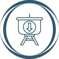 Downloading Presentation Vector Icon