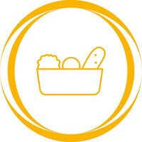 Vegetable Basket Vector Icon