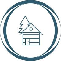 Wood Cabin Vector Icon