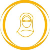 mujer con icono de vector de niqab