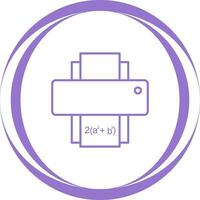 Print Math Sheet Vector Icon