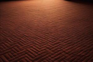 a carpet floor in a room with a red carpet. photo
