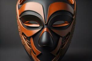 Mardi Gras mask isolated on solid color background. ai generative photo