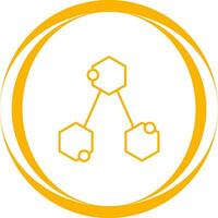 icono de vector de estructura química