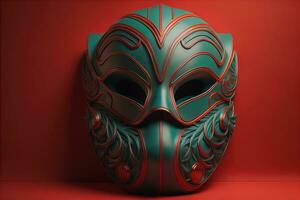 Mardi Gras mask isolated on solid color background. ai generative photo