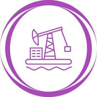 Oil Platform Vector Icon