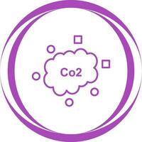 c icono de vector de dióxido de carbono