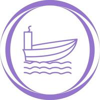 icono de vector de barco de vapor