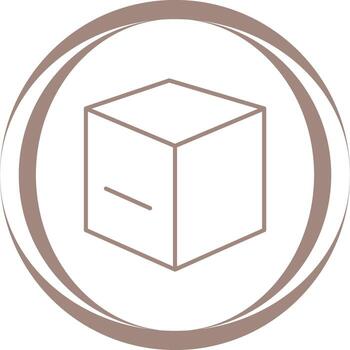 icono de vector de cubo
