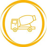 Cement Mixer Truck Vector Icon