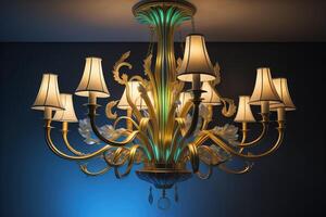 Chandelier in the interior of the room. photo