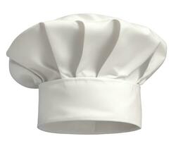 Chef hat isolated on white background. White cooks cap. AI Generative photo