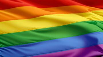 Rainbow Pride flag background. Full frame. AI Generative photo