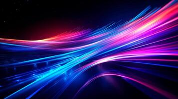 Neon speed light Abstract background. photo
