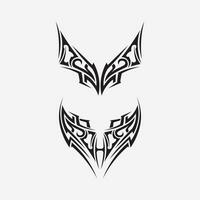 icono de diseño de logotipo vectorial tribal negro y signo tribal vector