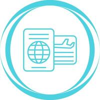 icono de vector de pasaporte