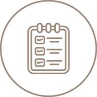 Memo pad with checklist Vector Icon