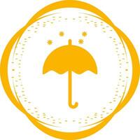 Umbrella with Snow Vector Icon