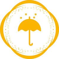 Umbrella with Snow Vector Icon