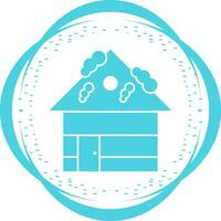 House with Snow Vector Icon