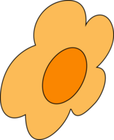 el flor es amarillo con un contorno para decoración y diseño. png