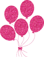 Balloons are pink holiday decoration design. png