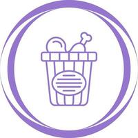 Chicken Bucket Vector Icon