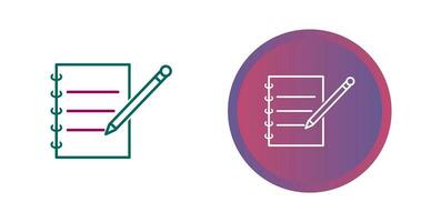 Notebook and Pen Vector Icon