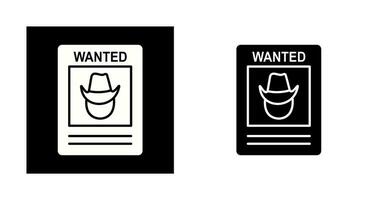 Wanted Poster Vector Icon