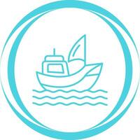 icono de vector de barco