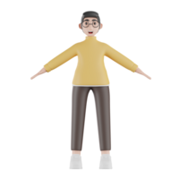 Young Man Basic Character 3D Illustrations png