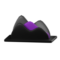 3D Chart Infographic Purple Black png