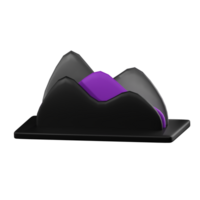 3d grafico Infografica viola nero png