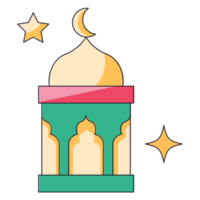 cupola eid al Fitr colore 2d illustrazione png