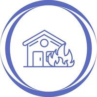 House On Fire Vector Icon