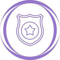 icono de vector de escudo de policía