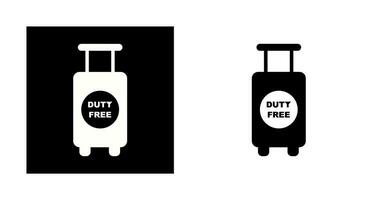 Duty Free Luggage Vector Icon