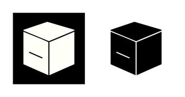 icono de vector de cubo