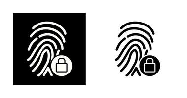 Fingerprint Lock Vector Icon