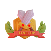 Level Up Game Assets 3D Illustrations png