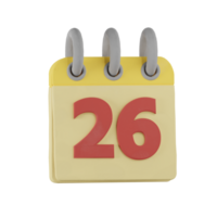 Date argile essentiel objet 3d des illustrations png