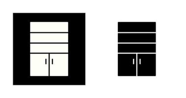 Cupboard with Shelves Vector Icon