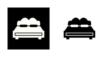 icono de vector de cama doble