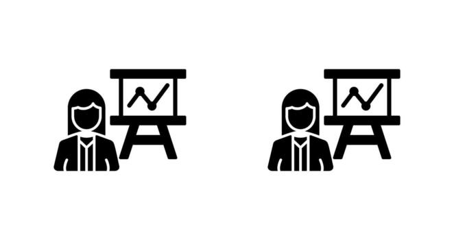 icono de vector de presentación